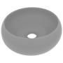 Mattes hellgraues rundes Luxuswaschbecken aus Keramik 40x15 cm von vidaXL, Sinkt - Ref: Foro24-147004, Preis: 80,30 €, Rabatt: %