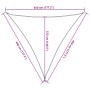 Segelmarkise aus 100 % hellgrauem Oxford-Polyester, 4,5 x 4,5 x 4,5 m von , Sonnenschirme - Ref: Foro24-4000920, Preis: 30,83...