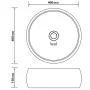 Mattes hellgraues rundes Luxuswaschbecken aus Keramik 40x15 cm von vidaXL, Sinkt - Ref: Foro24-147004, Preis: 59,83 €, Rabatt: %