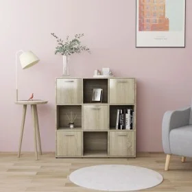 Regal aus Sonoma-Eichensperrholz, 90 x 30 x 90 cm von vidaXL, Bücherregale und Regale - Ref: Foro24-802933, Preis: 92,24 €, R...