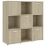 Regal aus Sonoma-Eichensperrholz, 90 x 30 x 90 cm von vidaXL, Bücherregale und Regale - Ref: Foro24-802933, Preis: 92,24 €, R...