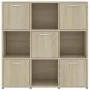 Estantería madera contrachapada color roble Sonoma 90x30x90 cm de vidaXL, Librerías y estanterías - Ref: Foro24-802933, Preci...