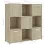 Estantería madera contrachapada color roble Sonoma 90x30x90 cm de vidaXL, Librerías y estanterías - Ref: Foro24-802933, Preci...