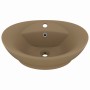 Luxurious washbasin with matte cream ceramic overflow 58.5x39 cm by vidaXL, Sinks - Ref: Foro24-146941, Price: 86,66 €, Disco...