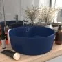 Luxury washbasin with matte dark blue ceramic overflow 36x13 cm by vidaXL, Sinks - Ref: Foro24-147034, Price: 64,35 €, Discou...