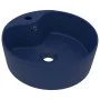 Luxury washbasin with matte dark blue ceramic overflow 36x13 cm by vidaXL, Sinks - Ref: Foro24-147034, Price: 64,35 €, Discou...