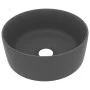 Matte dark gray round ceramic luxury washbasin 40x15 cm by vidaXL, Sinks - Ref: Foro24-147016, Price: 55,21 €, Discount: %