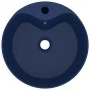 Luxury washbasin with matte dark blue ceramic overflow 36x13 cm by vidaXL, Sinks - Ref: Foro24-147034, Price: 64,35 €, Discou...