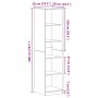 Armario Roble negro 50 x 50 x 200 cm Madera contrachapada