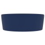 Luxury washbasin with matte dark blue ceramic overflow 36x13 cm by vidaXL, Sinks - Ref: Foro24-147034, Price: 65,42 €, Discou...