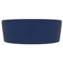 Luxury washbasin with matte dark blue ceramic overflow 36x13 cm by vidaXL, Sinks - Ref: Foro24-147034, Price: 64,35 €, Discou...