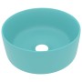Lavabo de lujo redondo cerámica verde claro mate 40x15 cm by vidaXL, Sinks - Ref: Foro24-147013, Price: 68,27 €, Discount: %