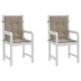 Garden chair cushion low backrest 2 units taupe Oxford fabric by , Cushions for chairs and sofas - Ref: Foro24-47562, Price: ...