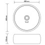 Mattschwarzes rundes Luxuswaschbecken aus Keramik 40x15 cm von vidaXL, Sinkt - Ref: Foro24-147008, Preis: 68,49 €, Rabatt: %