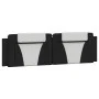 Bed frame with LED lights black white PE leather 180x200 cm by , Beds and slatted bases - Ref: Foro24-3214041, Price: 245,32 ...