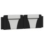 Bettgestell mit LED-Leuchten PE-Leder schwarz weiß 180x200 cm von , Betten und Lattenroste - Ref: Foro24-3214041, Preis: 245,...
