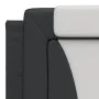 Bed frame with LED lights black white PE leather 180x200 cm by , Beds and slatted bases - Ref: Foro24-3214041, Price: 245,32 ...
