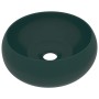 Mattes dunkelgrünes rundes Luxuswaschbecken aus Keramik 40x15 cm von vidaXL, Sinkt - Ref: Foro24-147003, Preis: 82,12 €, Raba...