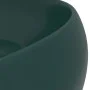 Mattes dunkelgrünes rundes Luxuswaschbecken aus Keramik 40x15 cm von vidaXL, Sinkt - Ref: Foro24-147003, Preis: 80,92 €, Raba...