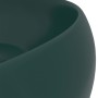 Mattes dunkelgrünes rundes Luxuswaschbecken aus Keramik 40x15 cm von vidaXL, Sinkt - Ref: Foro24-147003, Preis: 82,12 €, Raba...