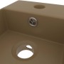 Lavabo con rebosadero cerámica crema mate de vidaXL, Lavabos - Ref: Foro24-146996, Precio: 75,26 €, Descuento: %