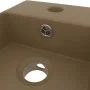 Mattcremefarbenes Keramikwaschbecken mit Überlauf von vidaXL, Sinkt - Ref: Foro24-146996, Preis: 74,09 €, Rabatt: %