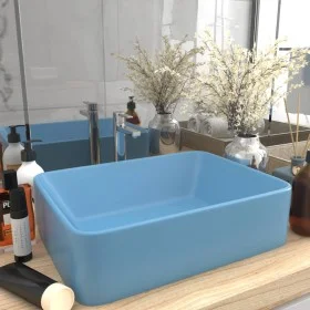 Matte light blue ceramic luxury washbasin 41x30x12 cm by vidaXL, Sinks - Ref: Foro24-147044, Price: 61,21 €, Discount: %