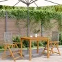Gartenstühle 2 Stk. massives Akazienholz Rattan PE grau von , Gartenstühle - Ref: Foro24-367652, Preis: 157,07 €, Rabatt: %
