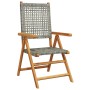 Gartenstühle 2 Stk. massives Akazienholz Rattan PE grau von , Gartenstühle - Ref: Foro24-367652, Preis: 160,00 €, Rabatt: %