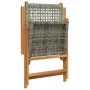 Gartenstühle 2 Stk. massives Akazienholz Rattan PE grau von , Gartenstühle - Ref: Foro24-367652, Preis: 157,07 €, Rabatt: %
