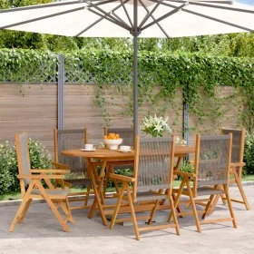 Sillas de jardín reclinables 6 uds madera maciza acacia gris de , Sillas de jardín - Ref: Foro24-3214533, Precio: 491,73 €, D...