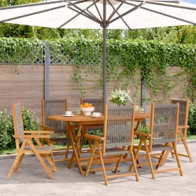 Sillas de jardín reclinables 6 uds madera maciza acacia gris de , Sillas de jardín - Ref: Foro24-3214533, Precio: 501,32 €, D...