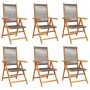 Liegestühle 6 Stück massives Akaziengrauholz von , Gartenstühle - Ref: Foro24-3214533, Preis: 501,32 €, Rabatt: %