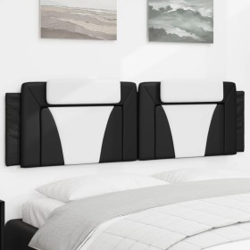 Padded headboard synthetic leather black white 180 cm by , Headboards and footboards - Ref: Foro24-374809, Price: 56,63 €, Di...