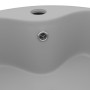Luxurious washbasin with matte light gray ceramic overflow 36x13 cm by vidaXL, Sinks - Ref: Foro24-147037, Price: 73,91 €, Di...