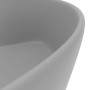 Lavabo lujoso con rebosadero cerámica gris claro mate 36x13 cm de vidaXL, Lavabos - Ref: Foro24-147037, Precio: 73,91 €
