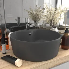 Luxurious sink with matte dark gray ceramic overflow 36x13 cm by vidaXL, Sinks - Ref: Foro24-147038, Price: 59,63 €, Discount: %