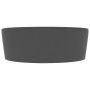 Lavabo lujoso con rebosadero cerámica gris oscuro mate 36x13 cm de vidaXL, Lavabos - Ref: Foro24-147038, Precio: 60,56 €, Des...
