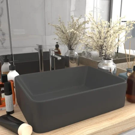 Mattes, dunkelgraues Luxuswaschbecken aus Keramik, 41 x 30 x 12 cm von vidaXL, Sinkt - Ref: Foro24-147049, Preis: 63,02 €, Ra...