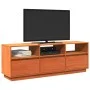 Solid pine wood TV stand, brown wax 140x37x50 cm by , TV Furniture - Ref: Foro24-847122, Price: 163,05 €, Discount: %