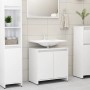 Glänzend weißer Badezimmerschrank aus Sperrholz, 60 x 33 x 61 cm von vidaXL, Badezimmermöbel - Ref: Foro24-802648, Preis: 49,...