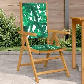 Gartenstühle 2 Stück Akazienholz und Blattdruck Stoff von , Gartenstühle - Ref: Foro24-367661, Preis: 151,42 €, Rabatt: %