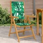 Gartenstühle 2 Stück Akazienholz und Blattdruck Stoff von , Gartenstühle - Ref: Foro24-367661, Preis: 154,34 €, Rabatt: %