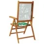 Garden chairs 2 pcs acacia wood and leaf patterned fabric by , Garden chairs - Ref: Foro24-367661, Price: 151,42 €, Discount: %