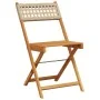 Bistrostühle 2 Stk. massives Akazienholz Rattan PE beige von , Gartenstühle - Ref: Foro24-367677, Preis: 86,84 €, Rabatt: %