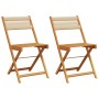 Bistrostühle 2 Stück massives Akazienholz und Polypropylen beige von , Gartenstühle - Ref: Foro24-367680, Preis: 97,74 €, Rab...