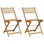 Sillas bistró 2 uds madera maciza acacia y polipropileno beige de , Sillas de jardín - Ref: Foro24-367680, Precio: 94,14 €, D...