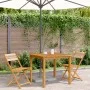 Sillas bistró 2 uds madera maciza acacia y polipropileno beige de , Sillas de jardín - Ref: Foro24-367680, Precio: 94,14 €, D...