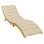 Beige Oxford fabric sun lounger cushion 200x60x3 cm by , Cushions for chairs and sofas - Ref: Foro24-314206, Price: 45,75 €, ...