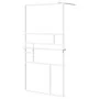 Duschwand mit ESG-Glasablage und weißem Aluminium 115x195cm von , Duschwände und Duschwände - Ref: Foro24-3185510, Preis: 196...